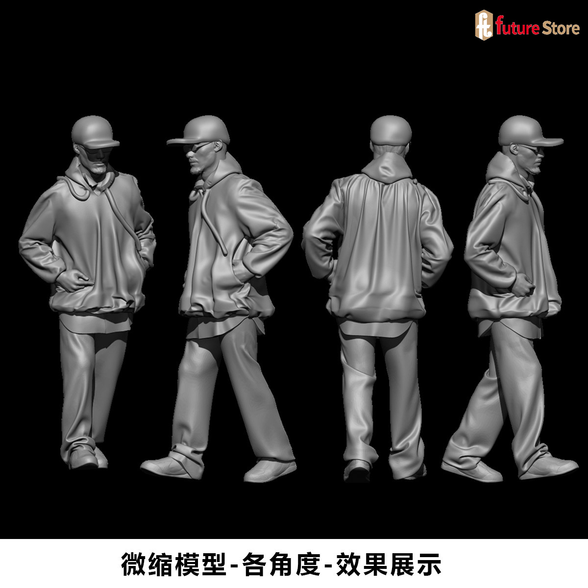Street Fashion Photographers - 3D Print Miniature 1/64 1/43 1/35