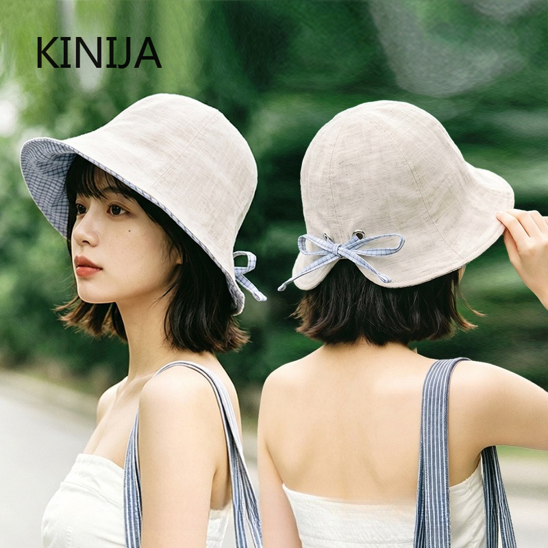 Bucket Hat Embroidered - Breathable Casual Women's Fisherman Cap Spring