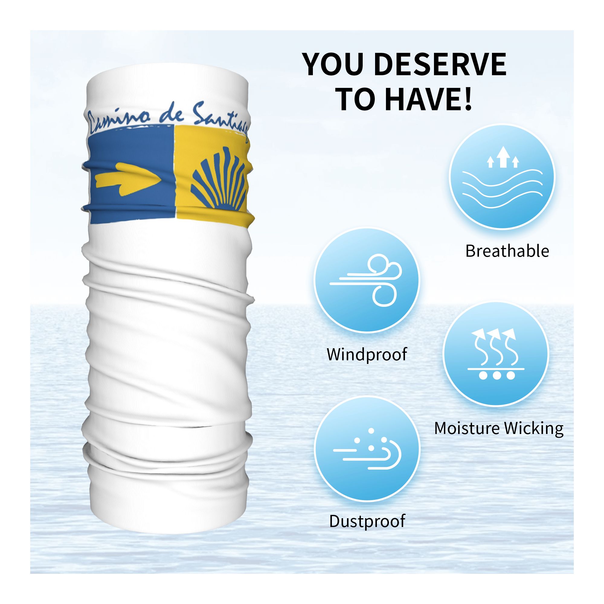 Camino De Santiago Shells and  - Bandana Multi Way review and price