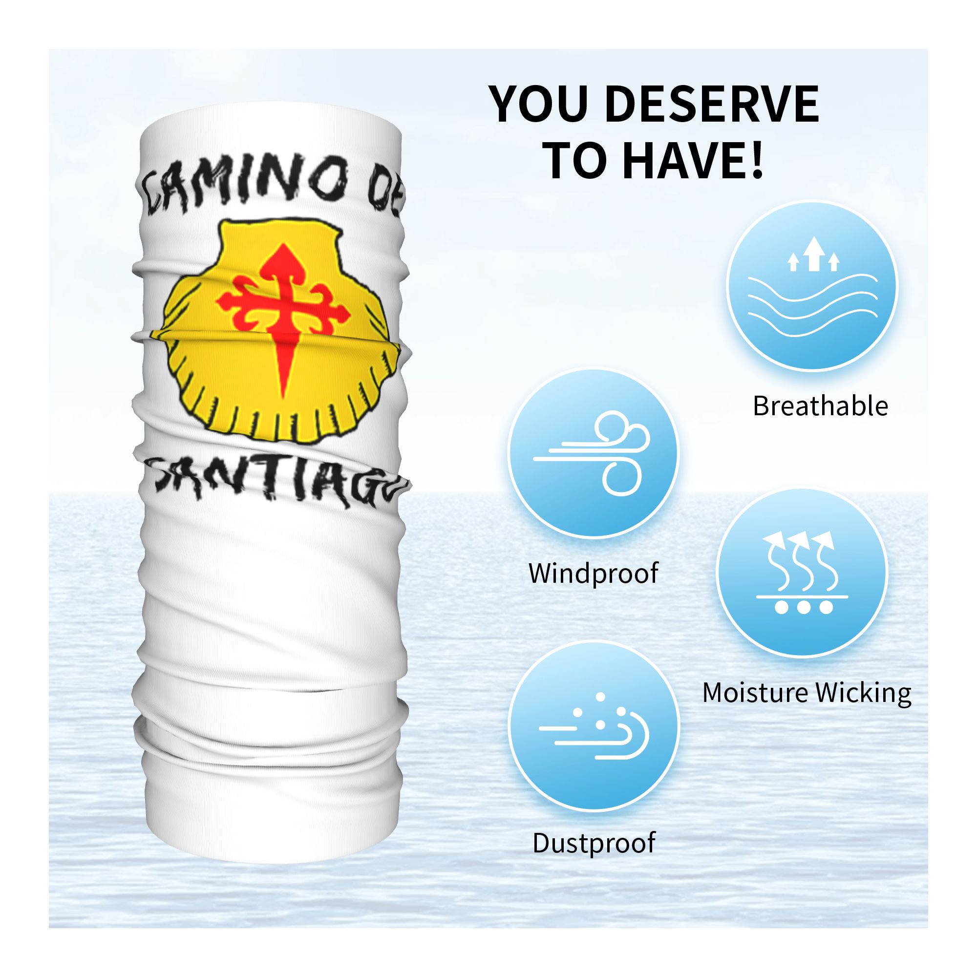 Buen Camino de Santiago Hiking - Bandana Multi Way review and price