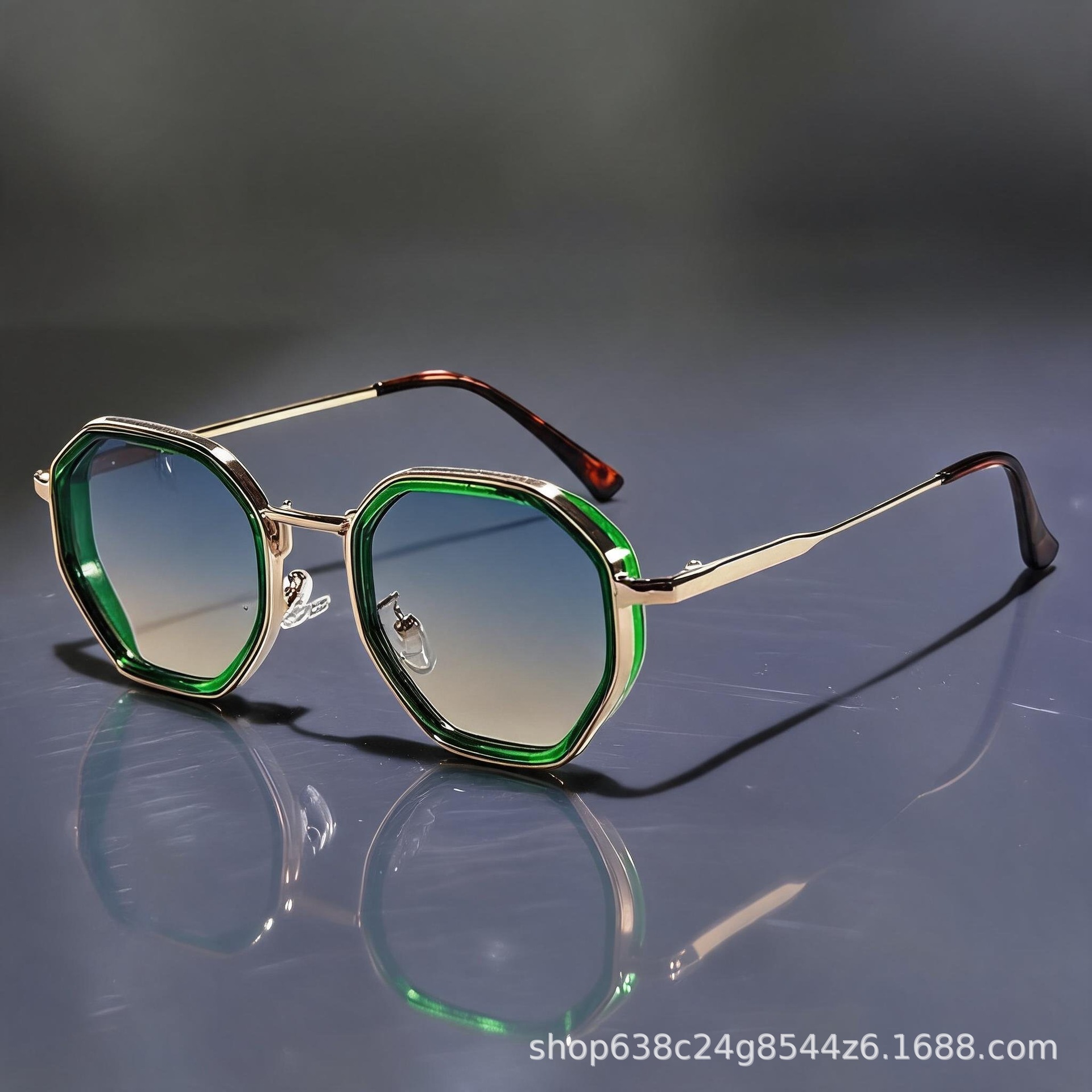 Metal Polygon Retro Sunglasses - Street Fashion Photographers review and price