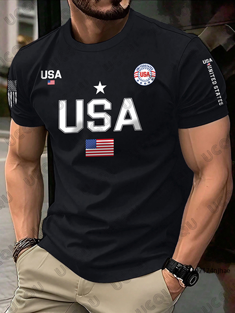 2026 New USA Flag Graphic Men  - Street Fashion Usa review and price