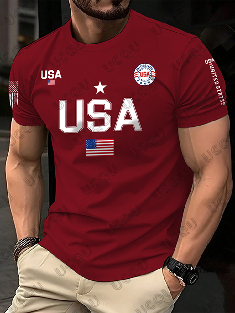 2026 New USA Flag Graphic Men  - Street Fashion Usa review and price