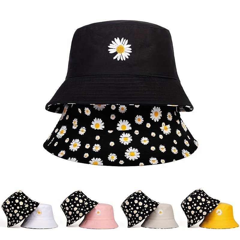 Summer Daisy Double-Sided  Buc - Bucket Hat Embroidered review and price