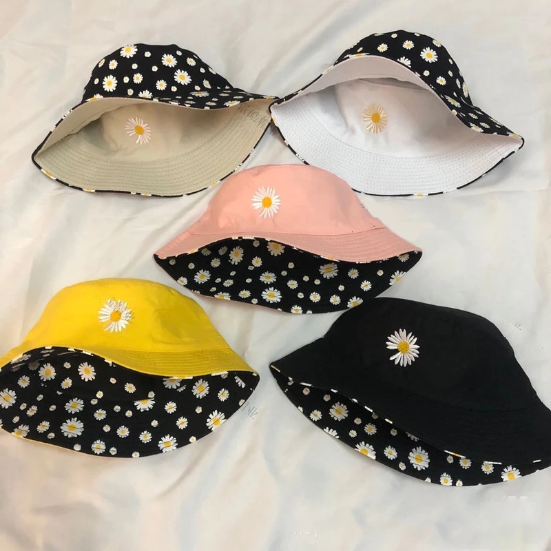 Summer Daisy Double-Sided  Buc - Bucket Hat Embroidered review and price