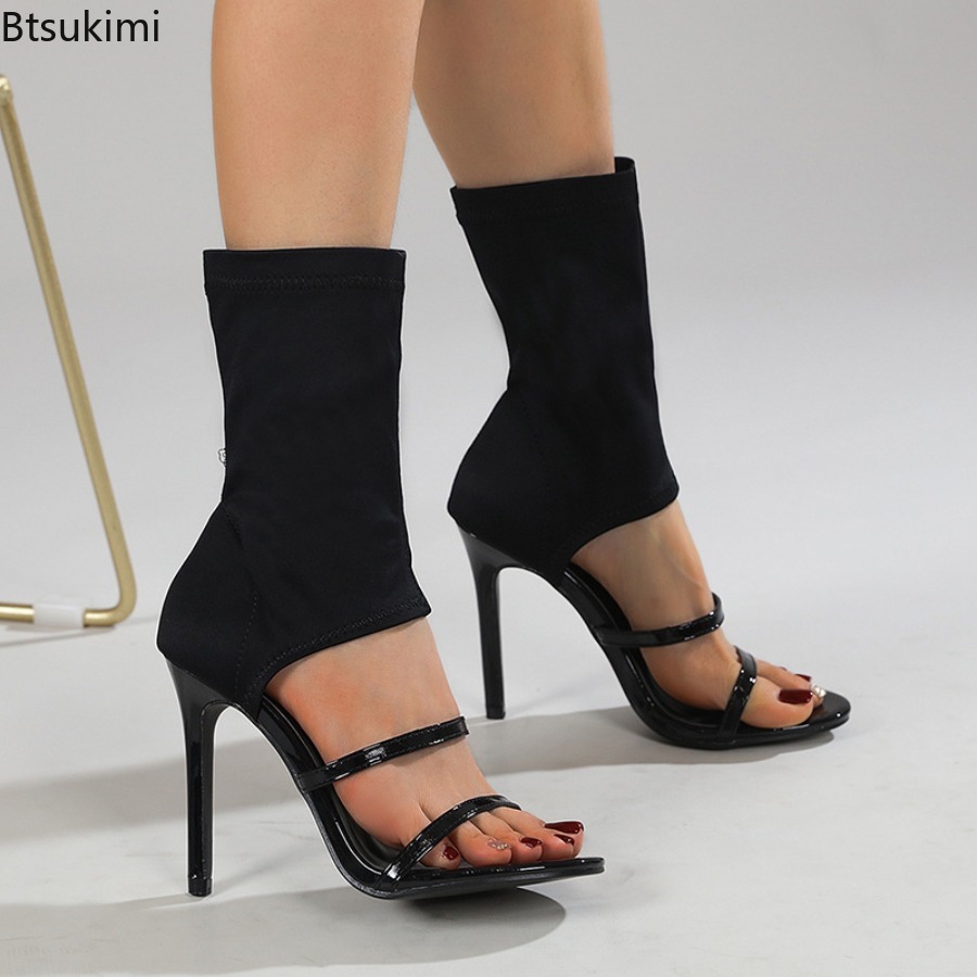 Sexy Stretch Boots High Heels  - Street Fashion Outfit review and price