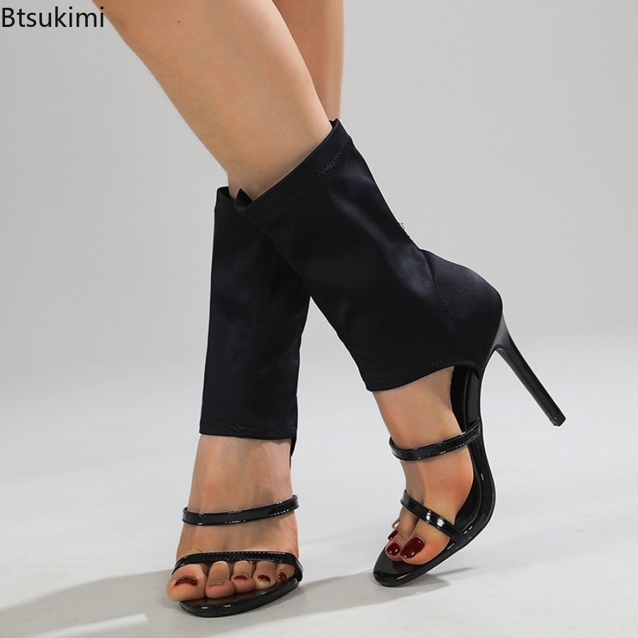 Sexy Stretch Boots High Heels  - Street Fashion Outfit review and price