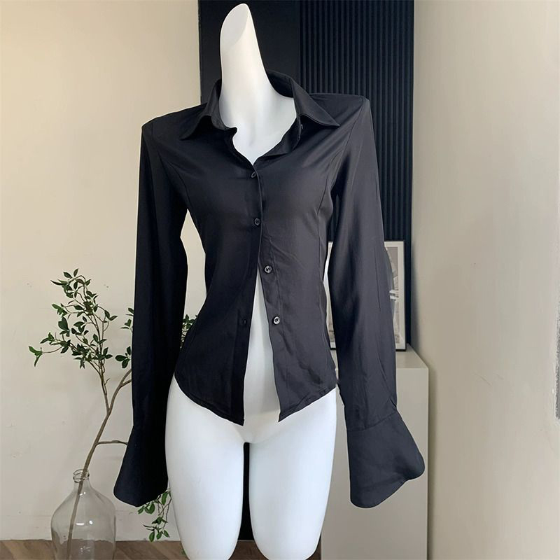 Gidyq Women Black Bandage Shir - Street Fashion In Korea review and price