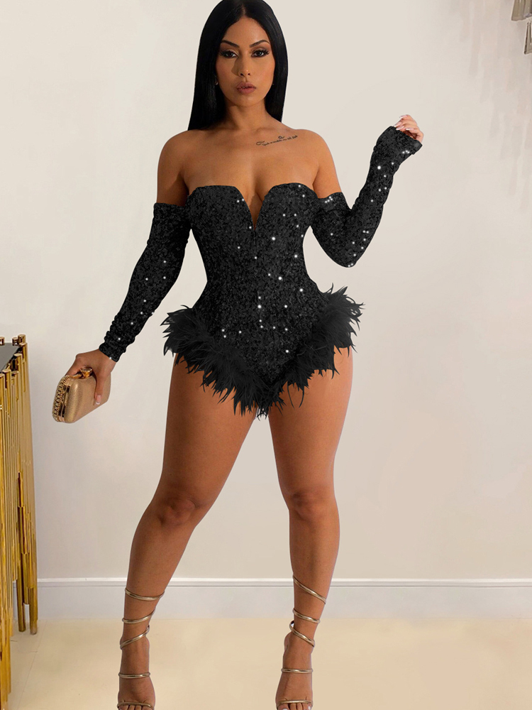 Fashion Sexy Monochrome Sequin - Street Fashion Online review and price
