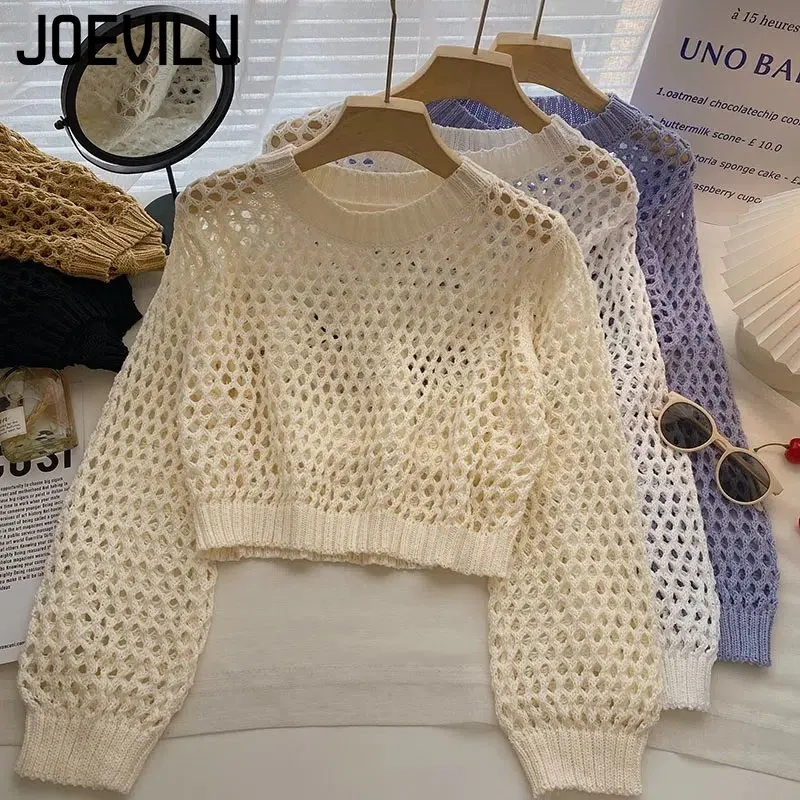 Hollow Out Knit Crop Top Women - Street Fashion In Korea review and price