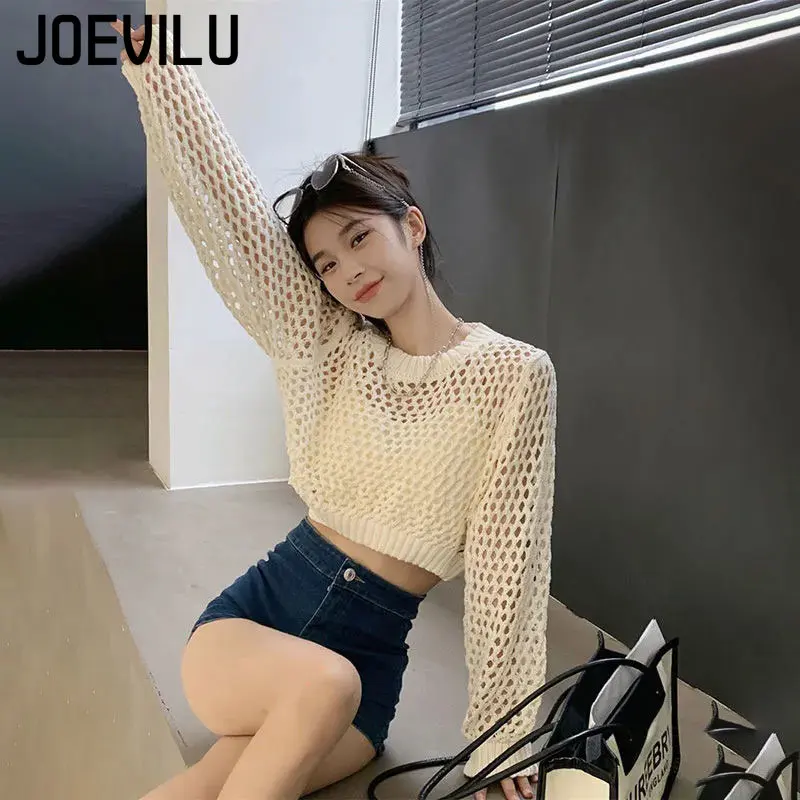 Hollow Out Knit Crop Top Women - Street Fashion In Korea review and price