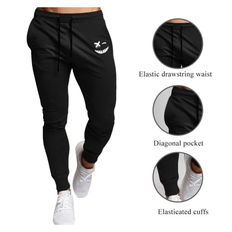 Anime Smiley Face Printed Men  - Running Pant Jogger review and price