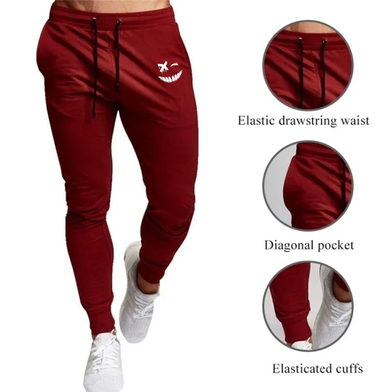Anime Smiley Face Printed Men  - Running Pant Jogger review and price