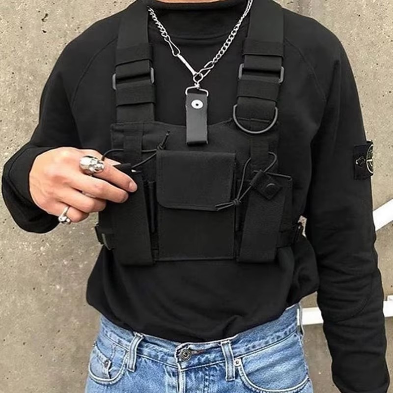 Functional Tactical Chest Bag  - Street Fashion Baggy review and price