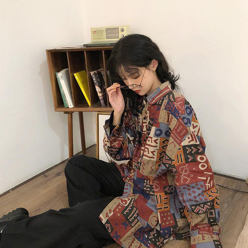 Vintage Harajuku Women Blouses - Street Fashion In Korea review and price