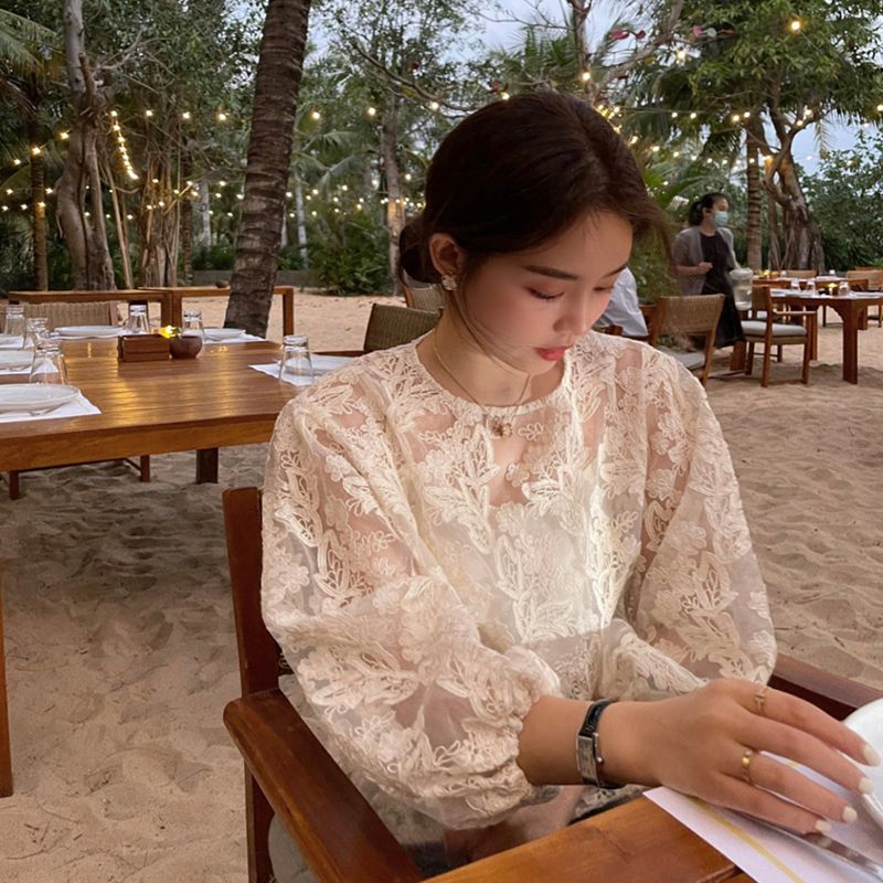 MEXZT Elegant Sheer White Shir - Street Fashion In Korea review and price