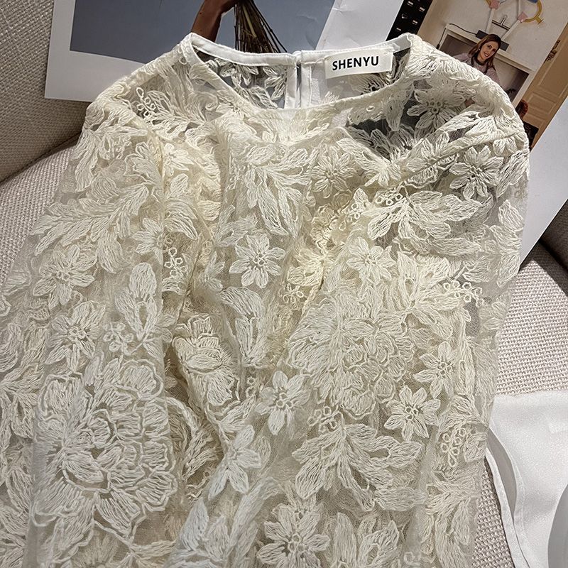 MEXZT Elegant Sheer White Shir - Street Fashion In Korea review and price