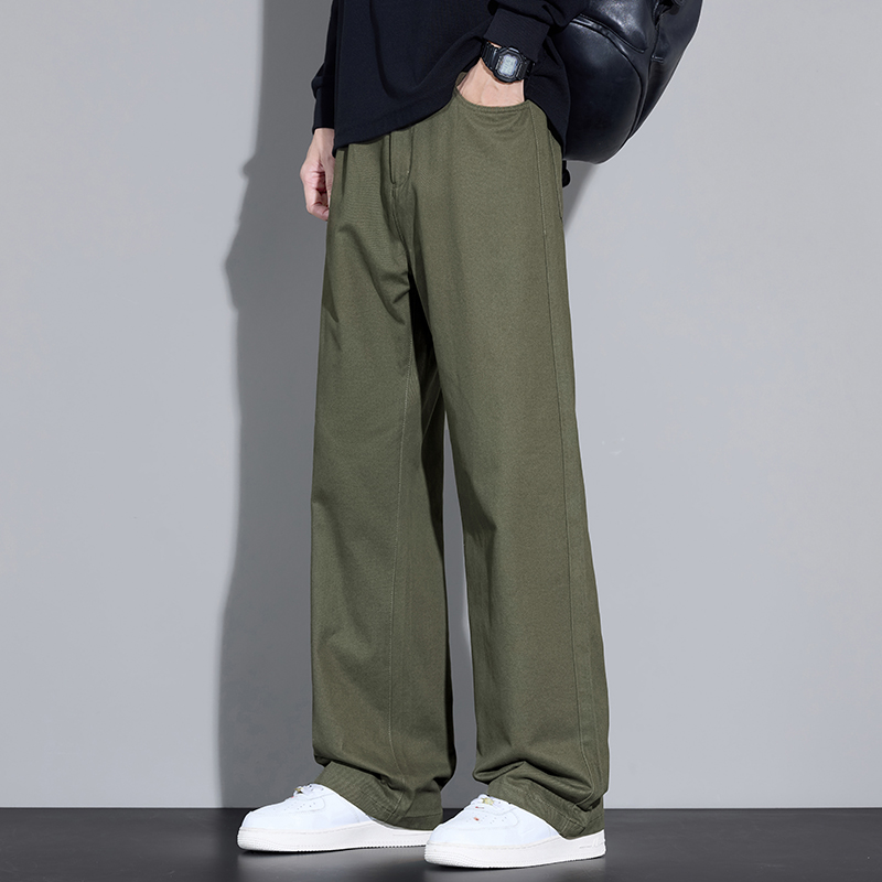 100% Cotton Men's Baggy Wide-l - Street Fashion In Korea review and price
