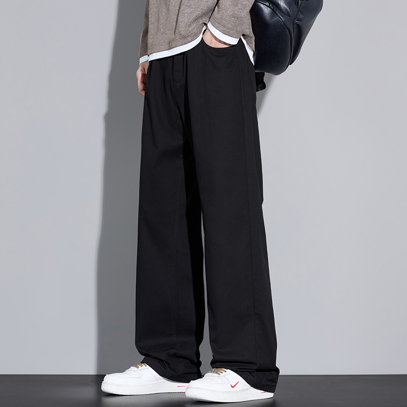 100% Cotton Men's Baggy Wide-l - Street Fashion In Korea review and price
