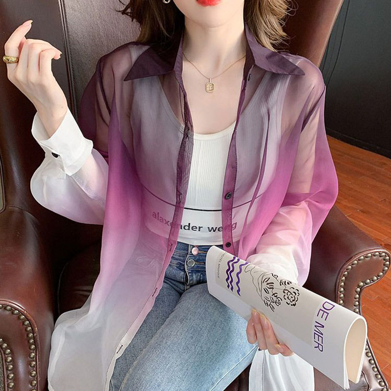 Fashion Gradient Color Chiffon - Street Fashion In Korea review and price