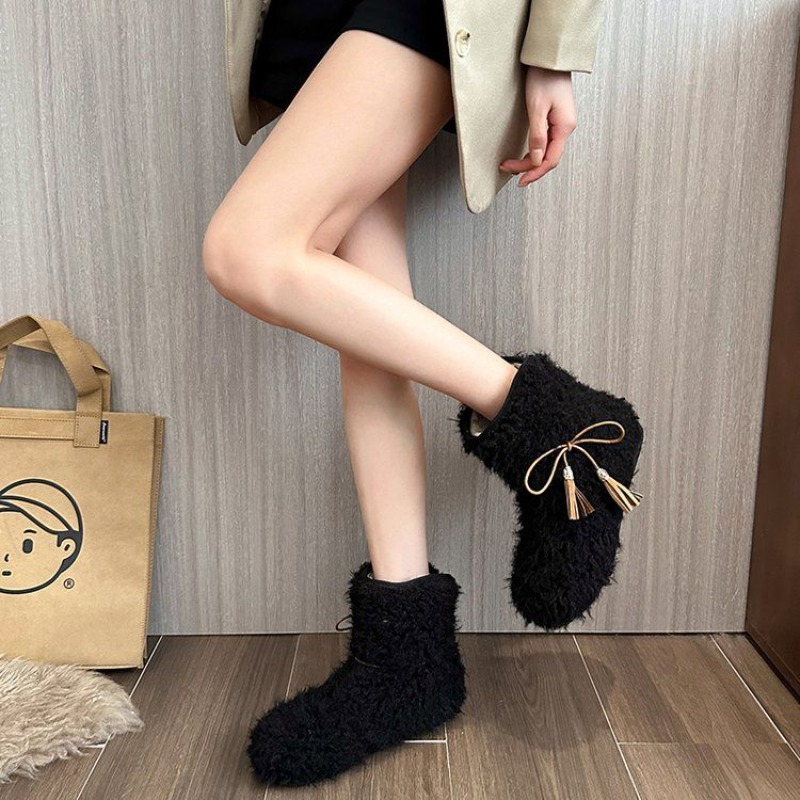 Solid Color Fleece-Lined White - Street Fashion Online review and price