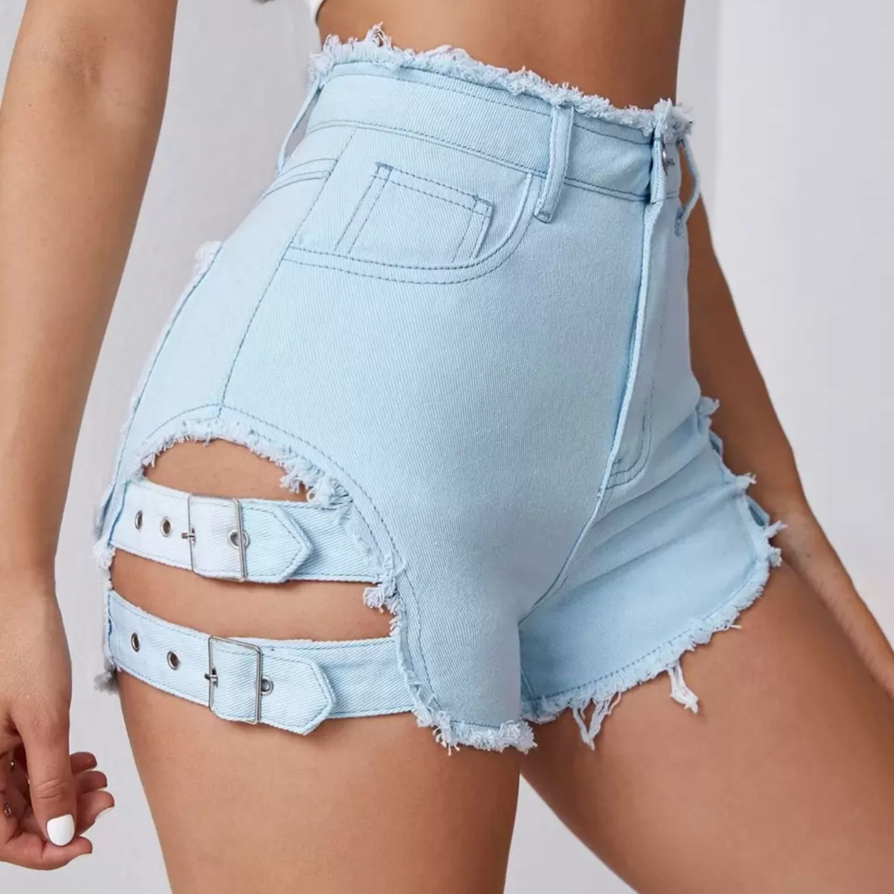 Women High Waist Denim Shorts  - Street Fashion Outfit review and price