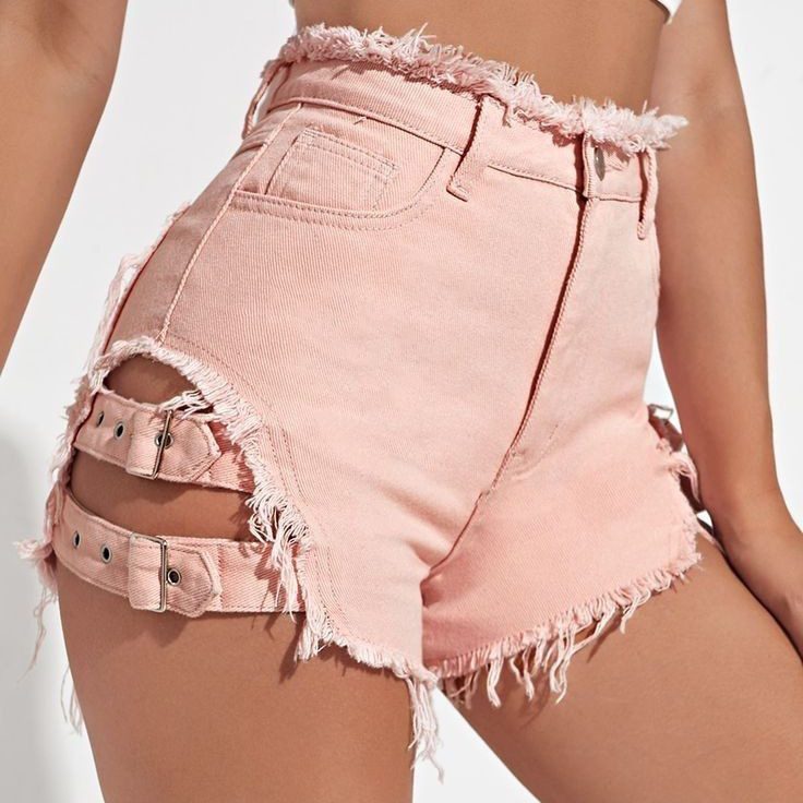 Women High Waist Denim Shorts  - Street Fashion Outfit review and price