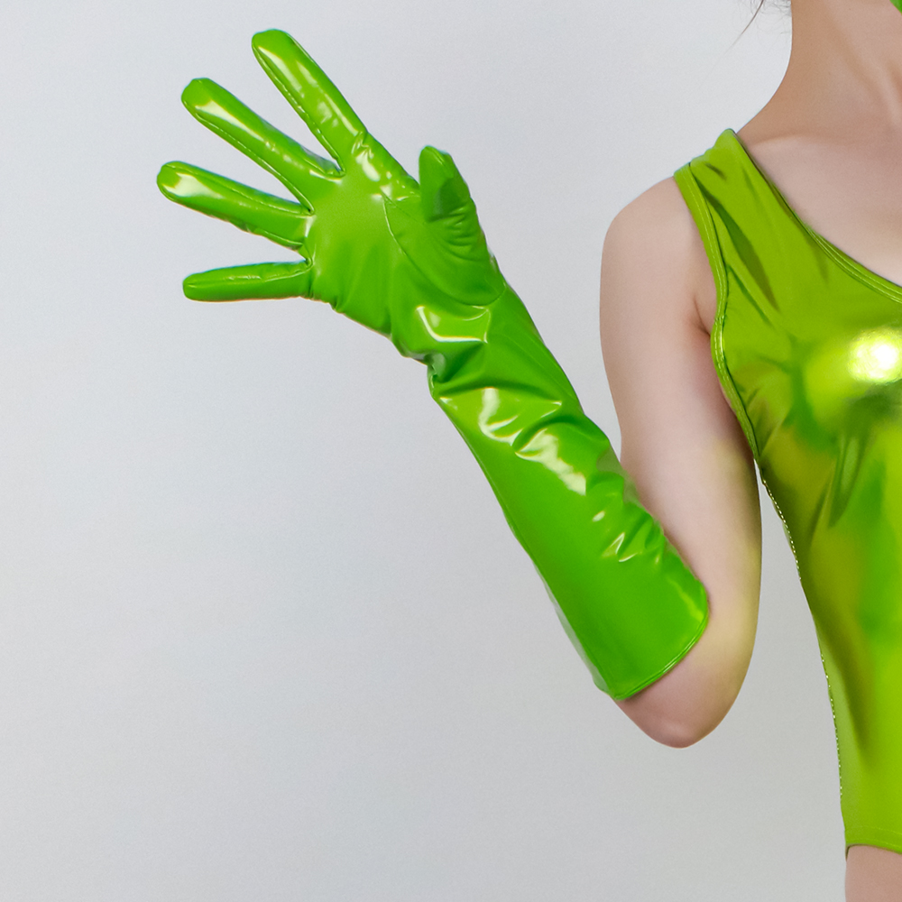 40cm Long Patent Leather Glove - Street Fashion Show review and price