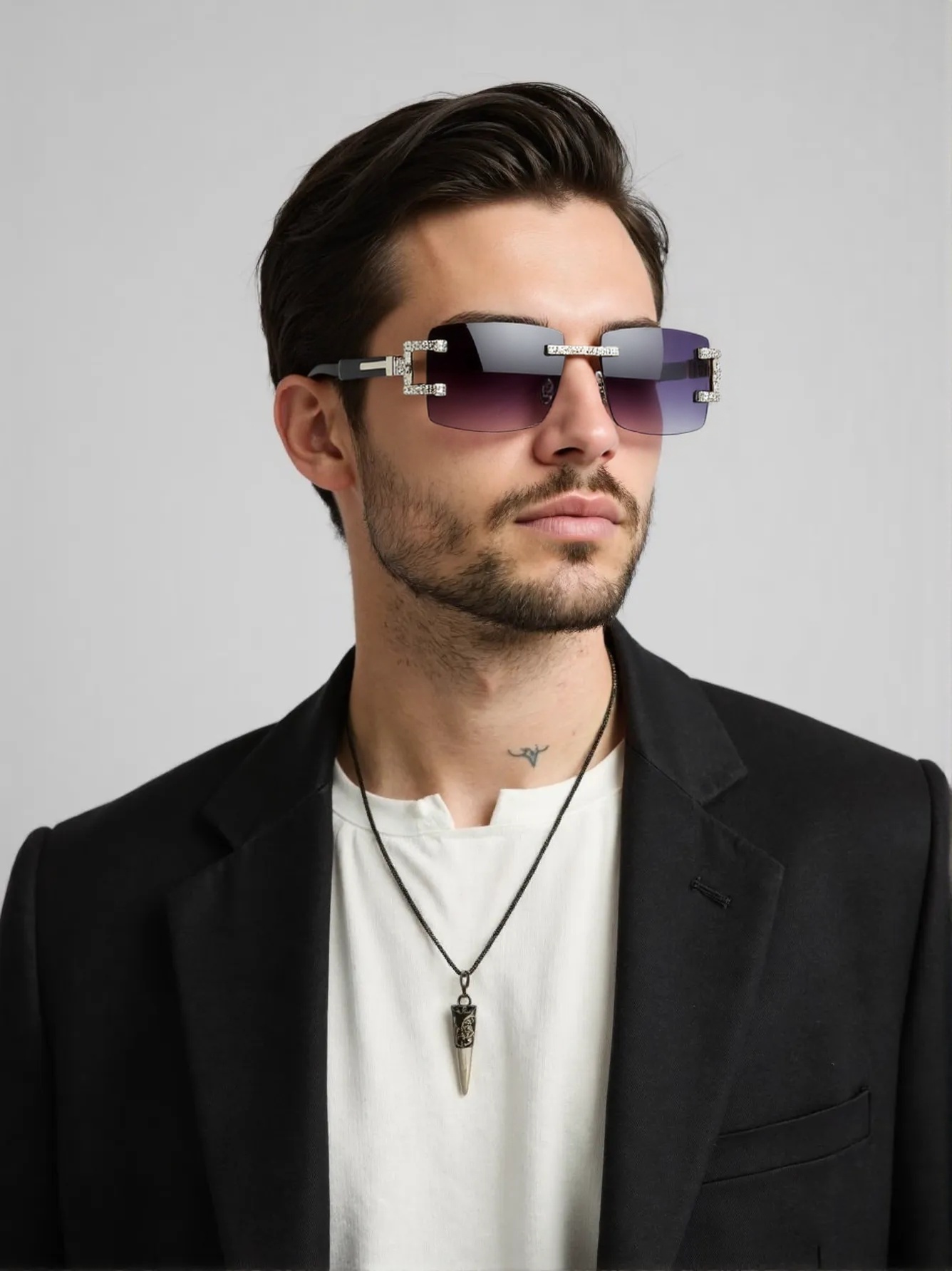 Wood leg retro fashion sunglas - Street Fashion Shoot review and price