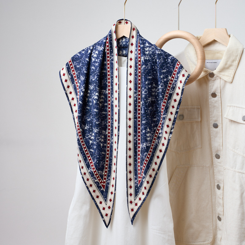 Denim Blue Triangle Scarf New  - Bandana Multi Way review and price