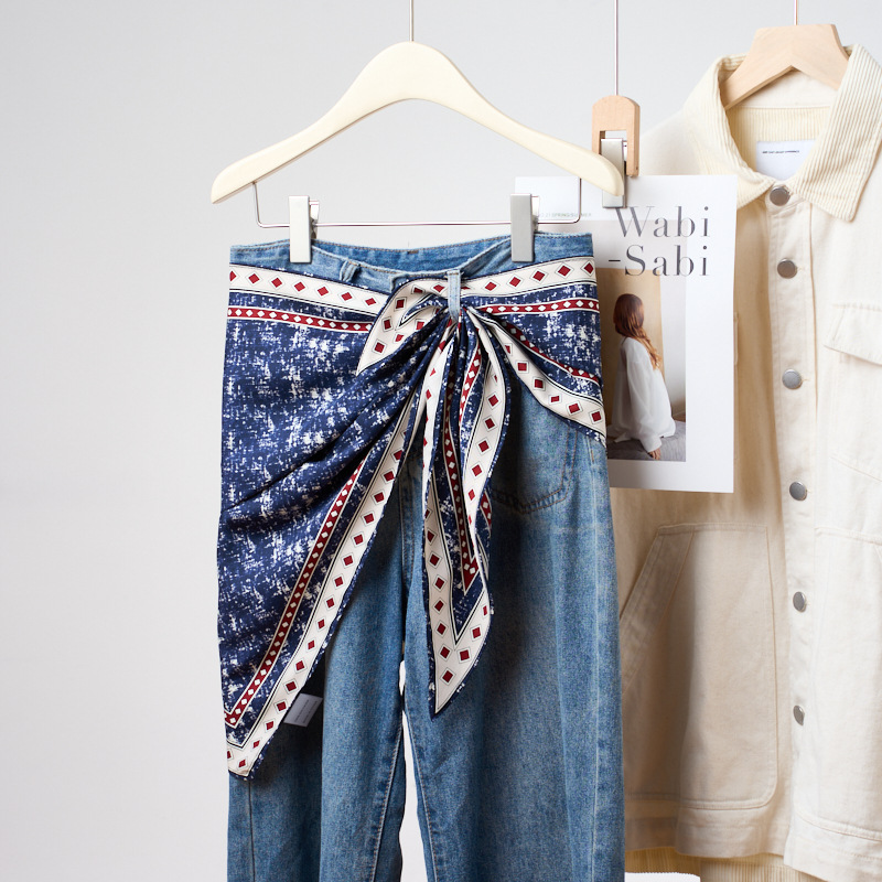 Denim Blue Triangle Scarf New  - Bandana Multi Way review and price