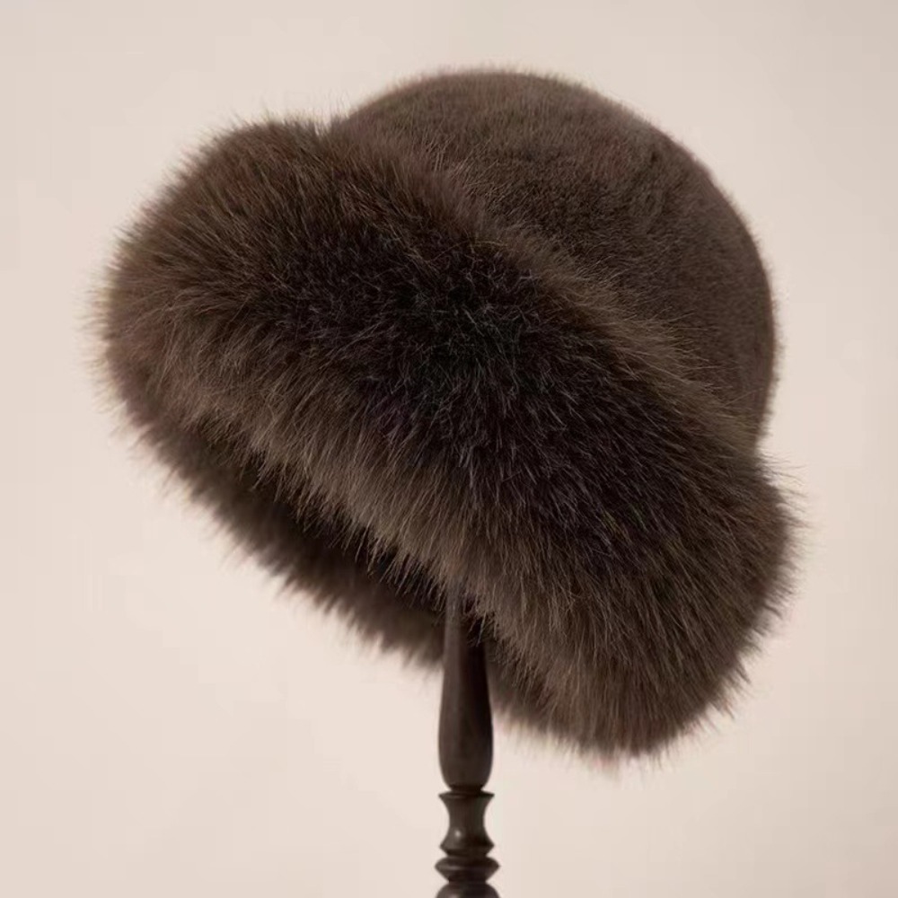 New Warm Fluffy Fur Bucket Hat - Bucket Hat Embroidered review and price