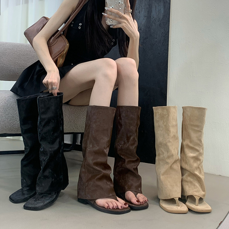 Hollow Out Women's Boots Velve - Street Fashion In Korea review and price