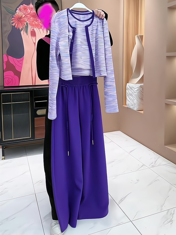 Fashionable Wide Leg Pants Set - Street Fashion Online review and price