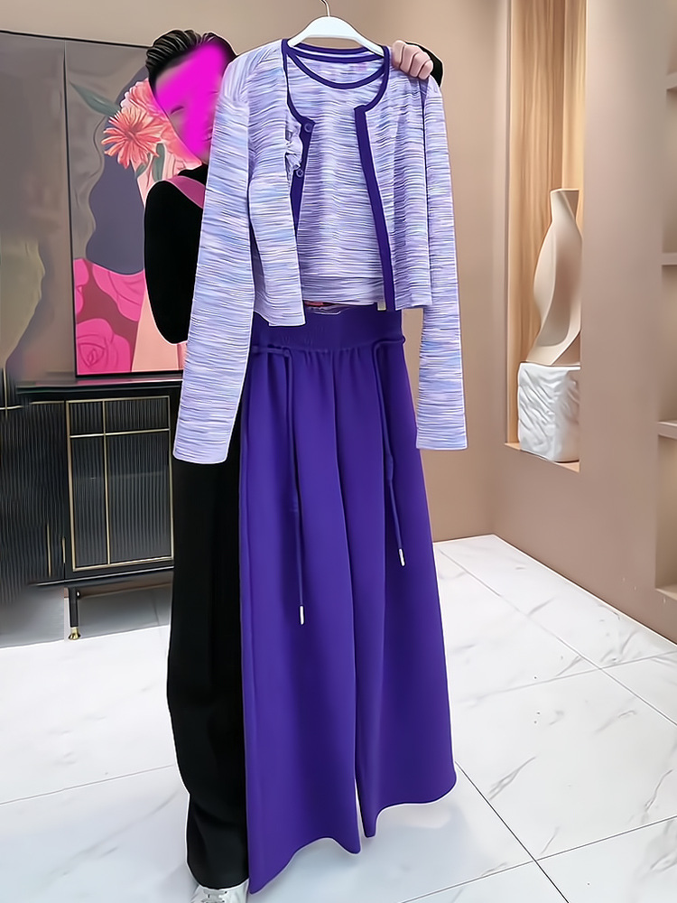 Fashionable Wide Leg Pants Set - Street Fashion Online review and price