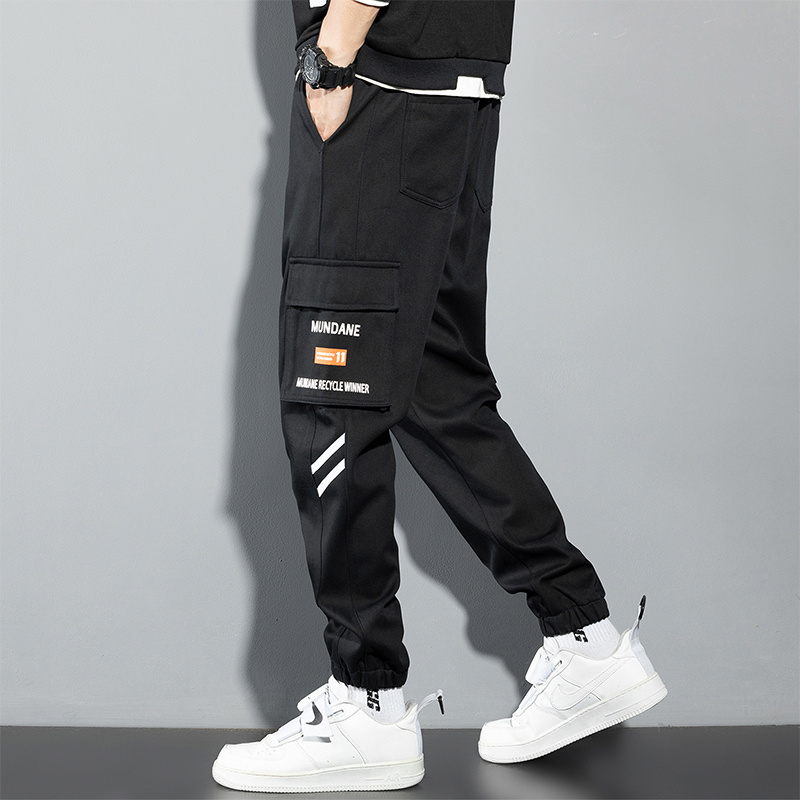 Orange Cargo Pants Men Hip Hop - Street Fashion In Korea review and price