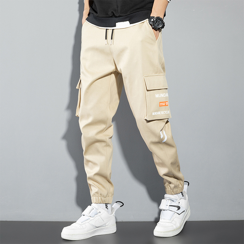 Orange Cargo Pants Men Hip Hop - Street Fashion In Korea review and price