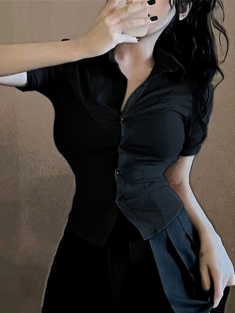 Fashion Woman Blouse Elastic S - Street Fashion In Korea review and price