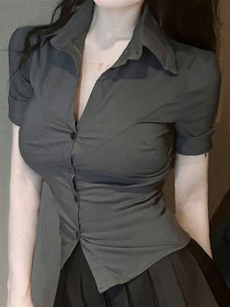 Fashion Woman Blouse Elastic S - Street Fashion In Korea review and price