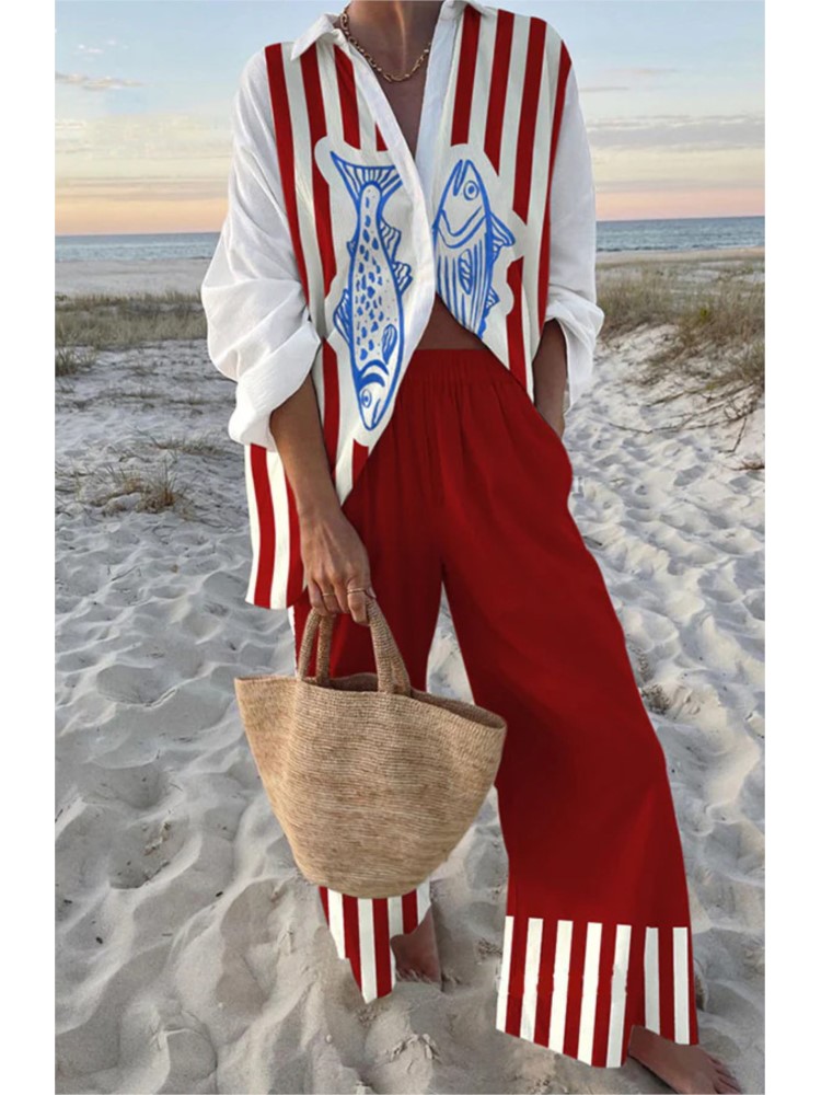 Fashion Lapel Long Sleeve Sing - Street Fashion Elements review and price